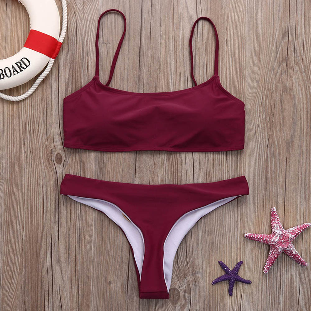 Women Solid Brazilian Bikinis Beach Wear Swimsuit – 1 Sol Swimwear